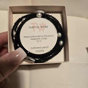 Pearl And Crystal Bracelet/necklace